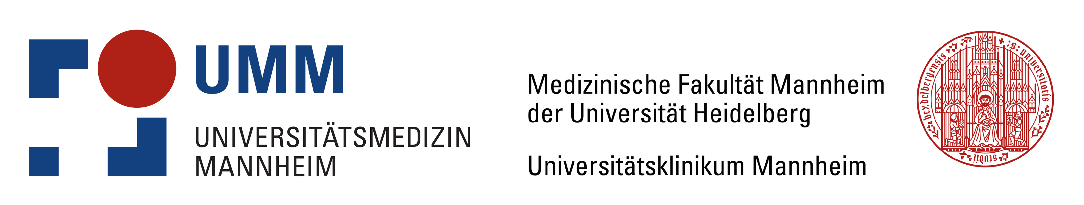 Universitätsmedizin Mannheim, Medical Faculty Mannheim of Heidelberg University, and University Hospital Mannheim logo